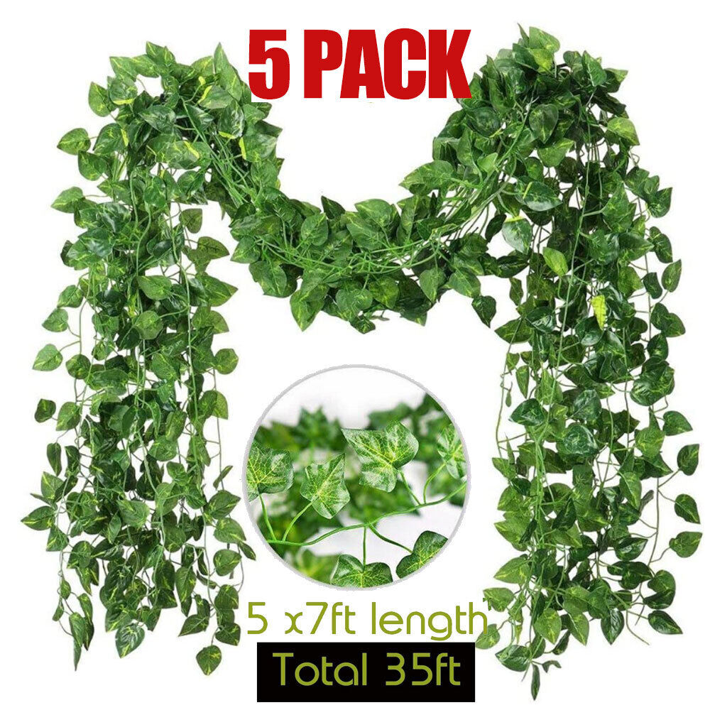 💥5x Artificial Hanging Plant Fake Vine Ivy Leaf Greenery Garland Home Party Decor💥