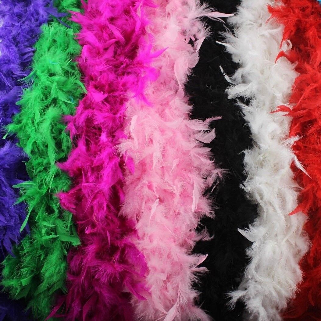 2M FEATHER BOA COSTUME ACCESSORY FANCY DRESS BURLESQUE