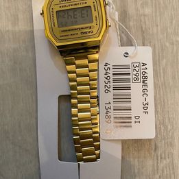 💥CASIO Retro Classic Mens Digital Steel GOLD Bracelet Watch-A168WG-9EF UK 1💥