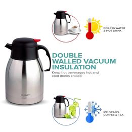 š„Stainless Steel 2L Vacuum Insulated Flask Hot Cold Tea Coffee Dispenser Air Potš„