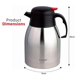 š„Stainless Steel 2L Vacuum Insulated Flask Hot Cold Tea Coffee Dispenser Air Potš„