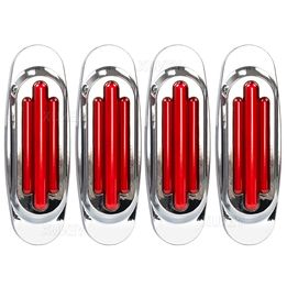4X 12 24 V LED Truck Lights Red Marker Light Side Rear Outline Trailer Clearance