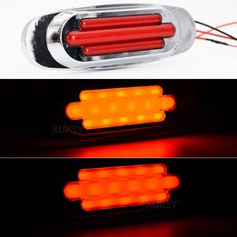 4X 12 24 V LED Truck Lights Red Marker Light Side Rear Outline Trailer Clearance