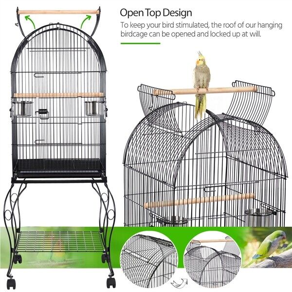 Large Cage Open Play Top Bird Cage Budgies Cage FREE SHIPPING