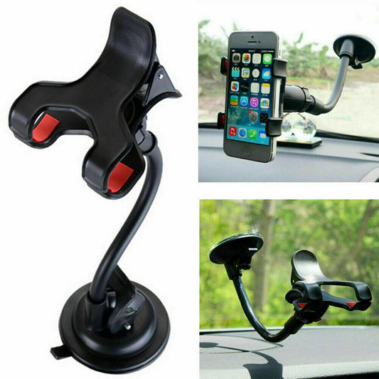 360° Car Windshield Mount Cradle Holder Stand For iPhone Mobile Cell Phone GPS