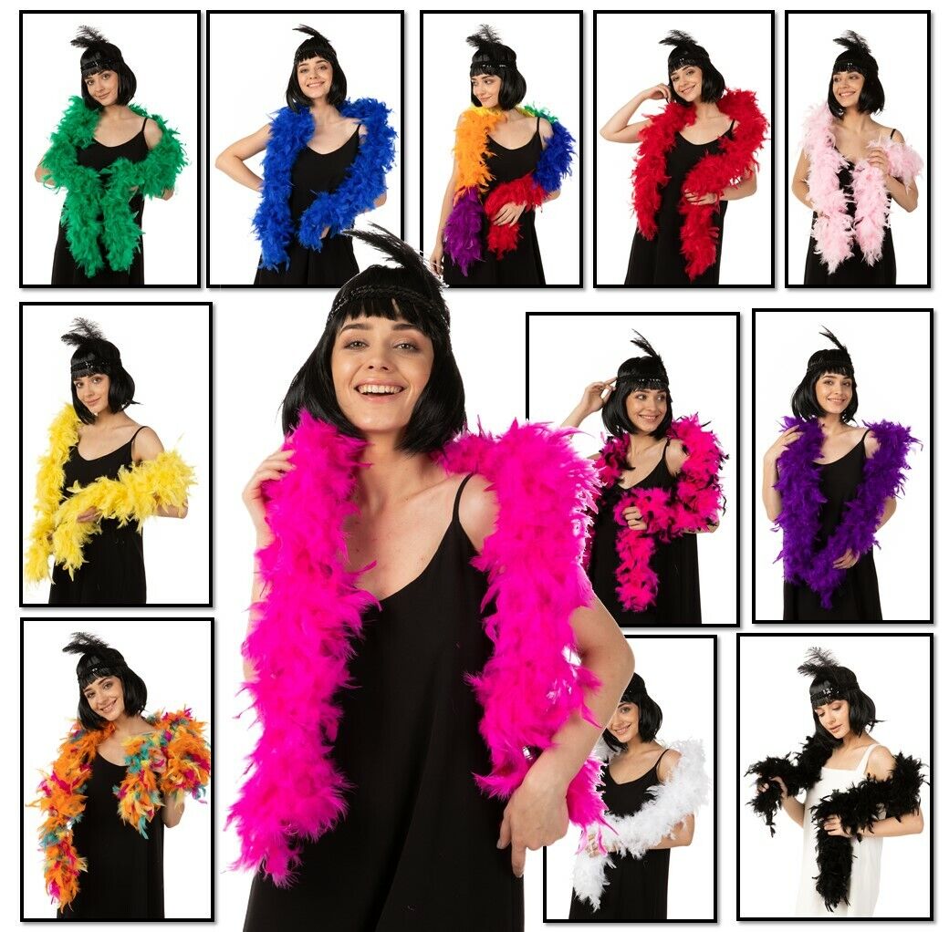 2M FEATHER BOA COSTUME ACCESSORY FANCY DRESS BURLESQUE