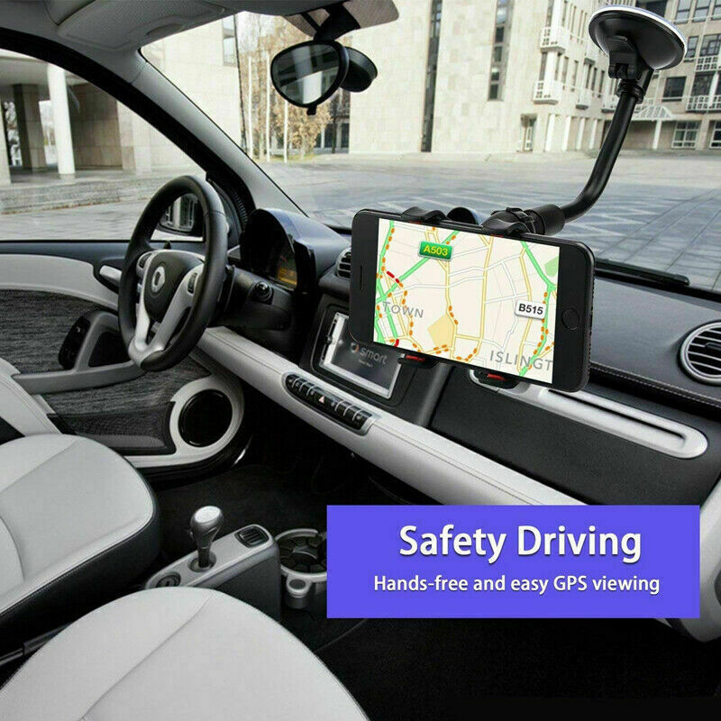 360° Car Windshield Mount Cradle Holder Stand For iPhone Mobile Cell Phone GPS