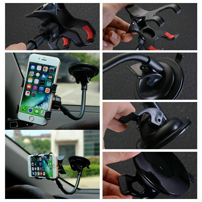 360° Car Windshield Mount Cradle Holder Stand For iPhone Mobile Cell Phone GPS
