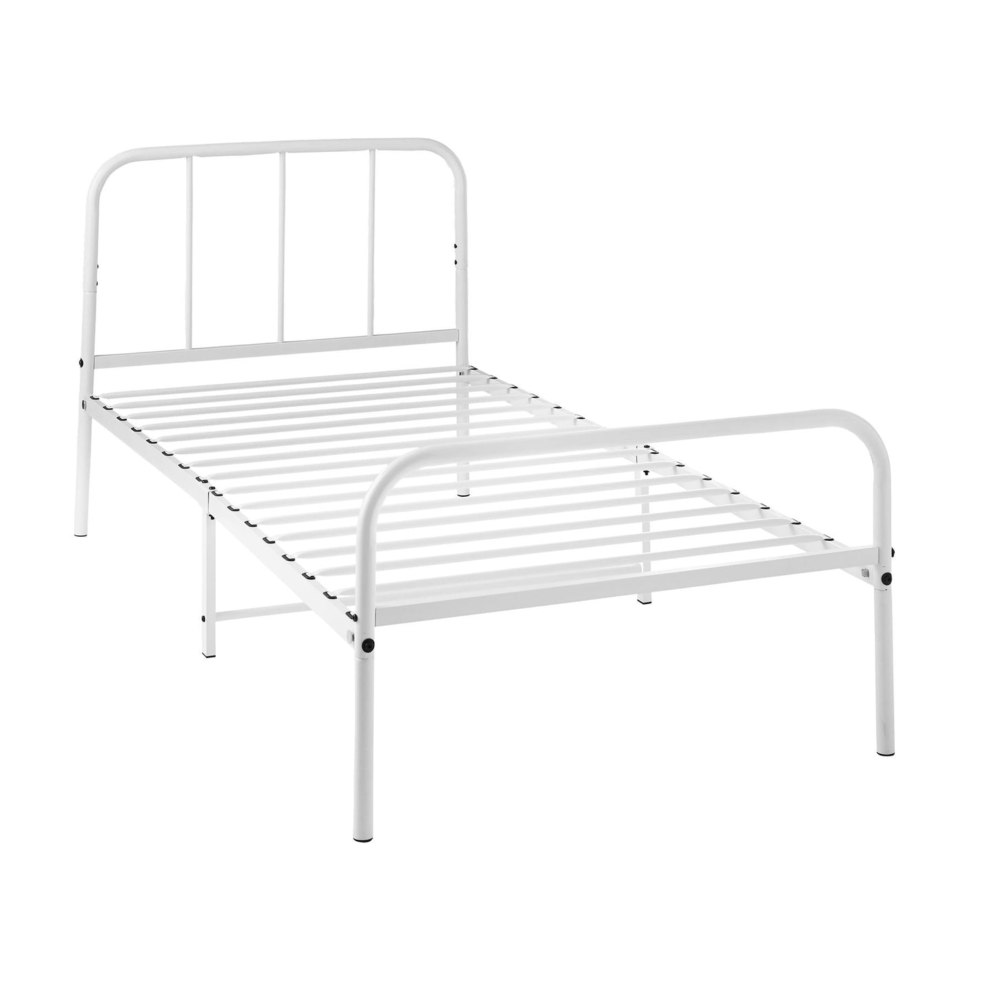 💥SALE💥3FT Single Round Metal Bed Frame White Kid Adult Bedroom Furniture
