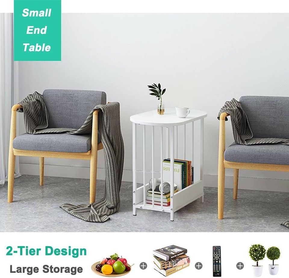 Small End Table Oval Side Table for Small Spaces FREE SHIPPING