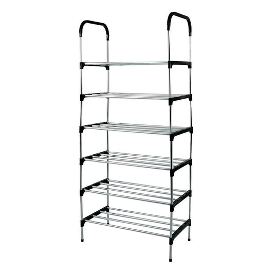 6 TIER SHOE RACK STAND COMPACT SPACE SAVING STORAGE ORGANISER SHELF FREE SHIPPING