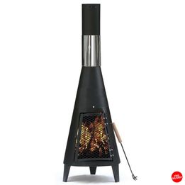 Steel Chiminea Large Fire Pit Outdoor Garden Patio Heater BBQ 130cm Black