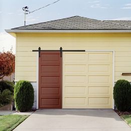 Sliding Door Track Barn Door Hardware Set Kit Modern Style Single Door Black 6 FT