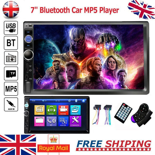 Bluetooth Car Radio Stereo 7 Inch Double 2DIN FM USB/MP5 Player Touch Screen TF