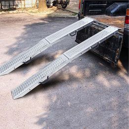 Set of 2 Folding Loading Ramps Heavy Duty 400 kg Max Loading