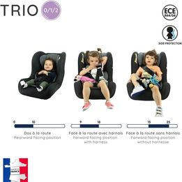 Children Car Seat Trio Group 0/1/2 (0-25kg) - Made in France