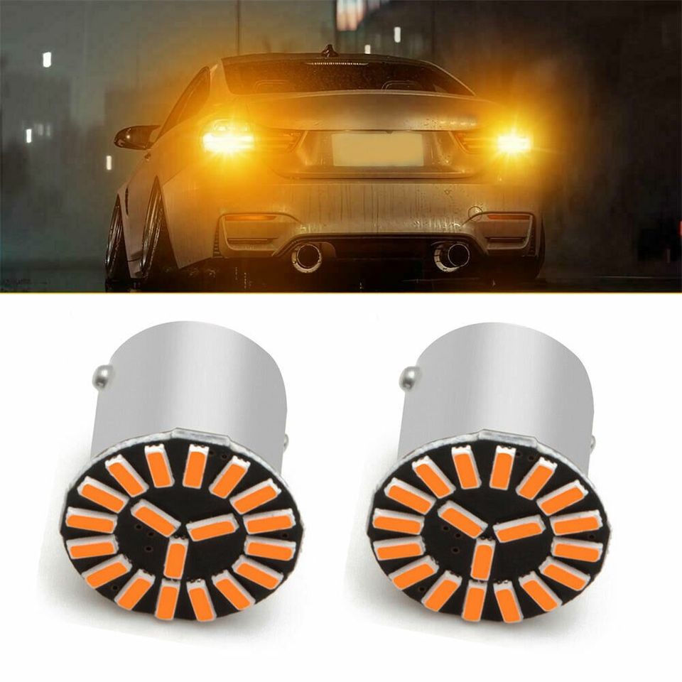 2x Amber Orange LED Rear Turn Signal Light Bulb Blinker Indicator Car Universal