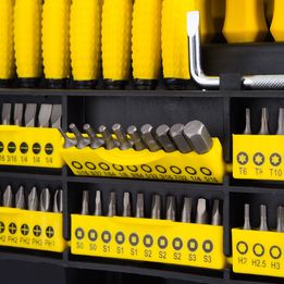 100pc Screwdriver and Bit Set Precision Pozdriv Hex Phillips Torx Square Slot