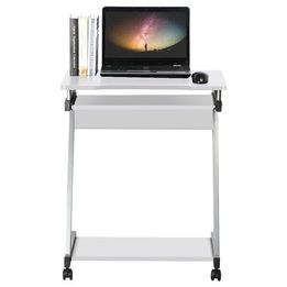 Computer Desk Z-Shaped with Keyboard Shelf Home Office Study PC Table Furniture