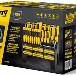 100pc Screwdriver and Bit Set Precision Pozdriv Hex Phillips Torx Square Slot