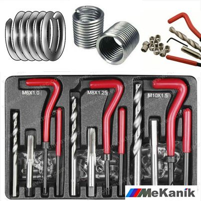 88pc Thread Repair Helicoil Re-Thread Tool Kit M6 M8 M10 Inserts Drill Tap Set