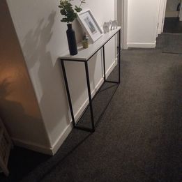 💥Wooden Hallway Console Table with Metal Legs (White)💥