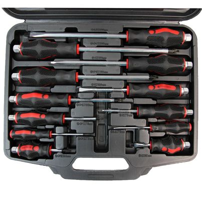 Magnetic Screwdriver Set 12pc Heavy Duty Philips & Flat Head Go Through Drivers