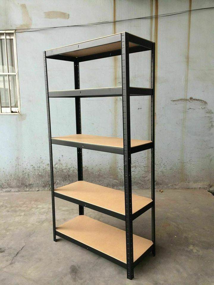 Heavy Duty Steel Galvanized 5 Tier Garage Shelving Shelf Racking Unit Storage Racks (Black)