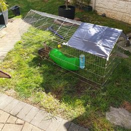 NEW Run Rabbit Guinea Pig Chicken Duck Ferret Dog Cat Pet Enclosure Roof Hutch