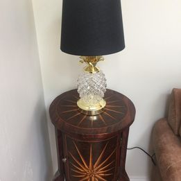 NEW Lamp Modern Gold & Clear Glass Pineapple Touch Table Lamp Ideal Gift Home Decor