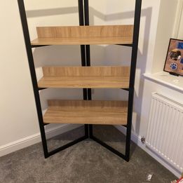 NEW! 4-Tier Triangle Frame Storage Shelf Bookshelf Display Unit Cabinet Steel Frame