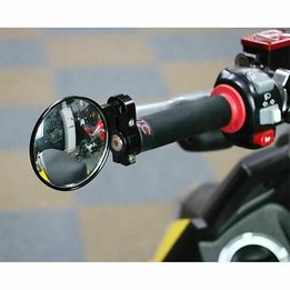 ROUND BLACK UNIVERSAL MOTORCYCLE BIKE 7/8" HANDLE BAR END REARVIEW SIDE MIRRORS