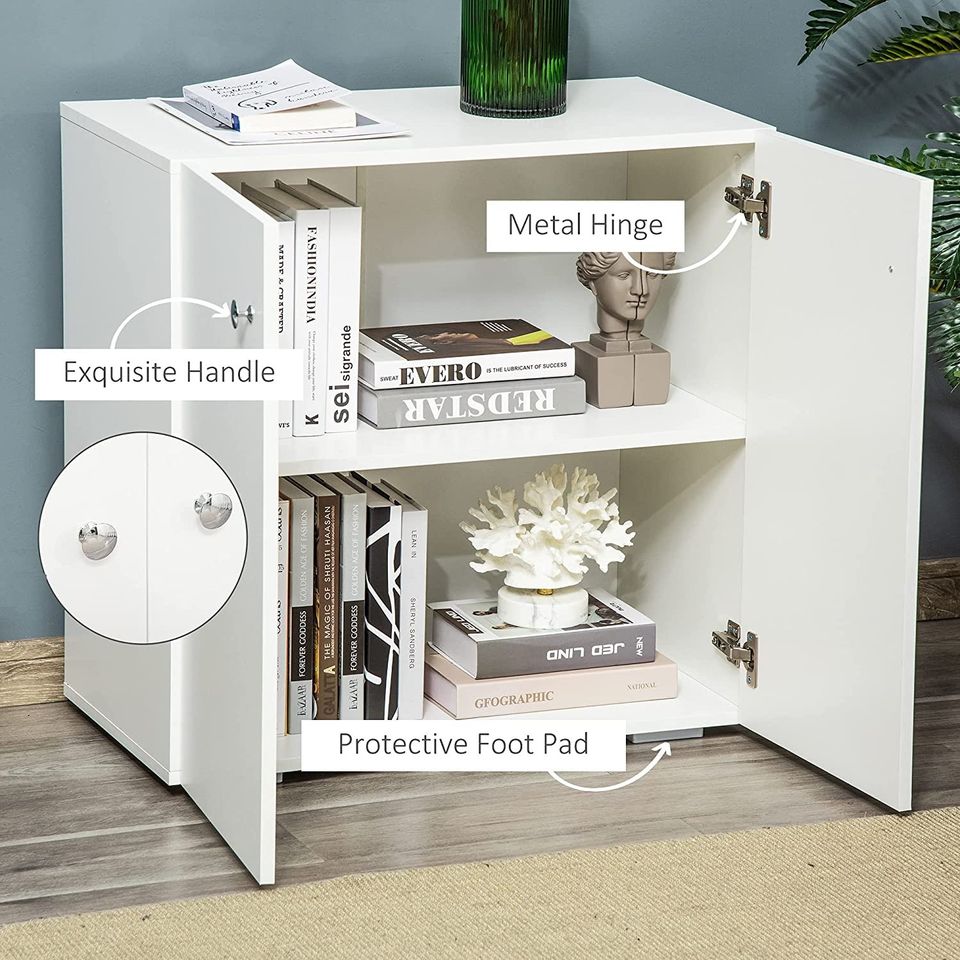 NEW! Storage Cabinet w/Two Shelves Wooden Sideboard Freestanding FREE SHIPPING