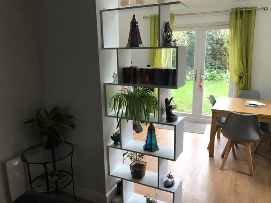 NEW! Wood Bookcase Bookshelf S Shape 6 Tier Shelves Free Standing FREE SHIPPING