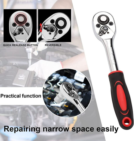 45pc 1/4 Dr Socket Set CRV Steel Torx Star Pozi Phillips Bits + Storage Case