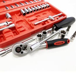 45pc 1/4 Dr Socket Set CRV Steel Torx Star Pozi Phillips Bits + Storage Case