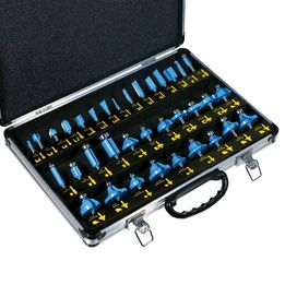35 Pc Tungsten Carbide Tipped TCT Router Bits 1/4" Shank 6.35mm Woodworking Set FREE SHIPPING