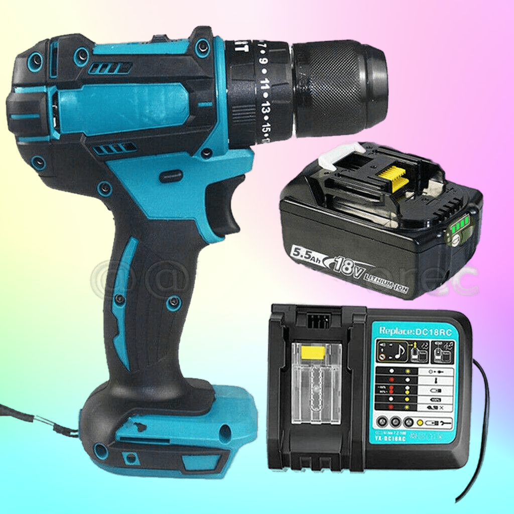 For Makita DHP482Z 18v LXT Li-Ion Cordless 2-Speed Combi Drill LED