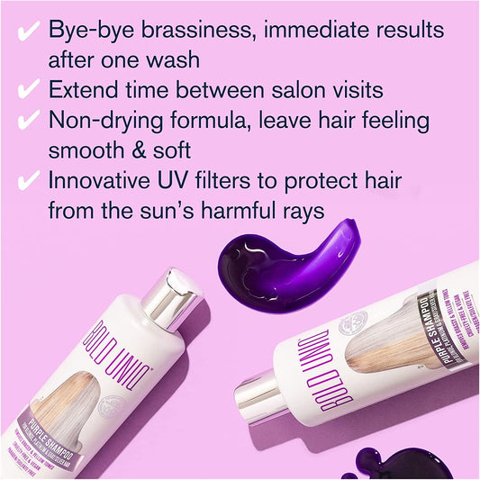 Purple Shampoo for Blonde Hair - Toning Shampoo for Blonde, Platinum, Bleached, Grey