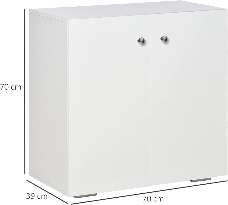 NEW! Storage Cabinet w/Two Shelves Wooden Sideboard Freestanding FREE SHIPPING