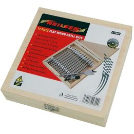 Neilsen 14pc Spade Hole Saw Flat Wood Drill Bit Set With Adaptor 6mm - 25mm FREE SHIPPING