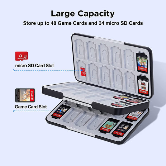 48-Slot Switch Game Case for Nintendo Switch, The Game Cartridge Case