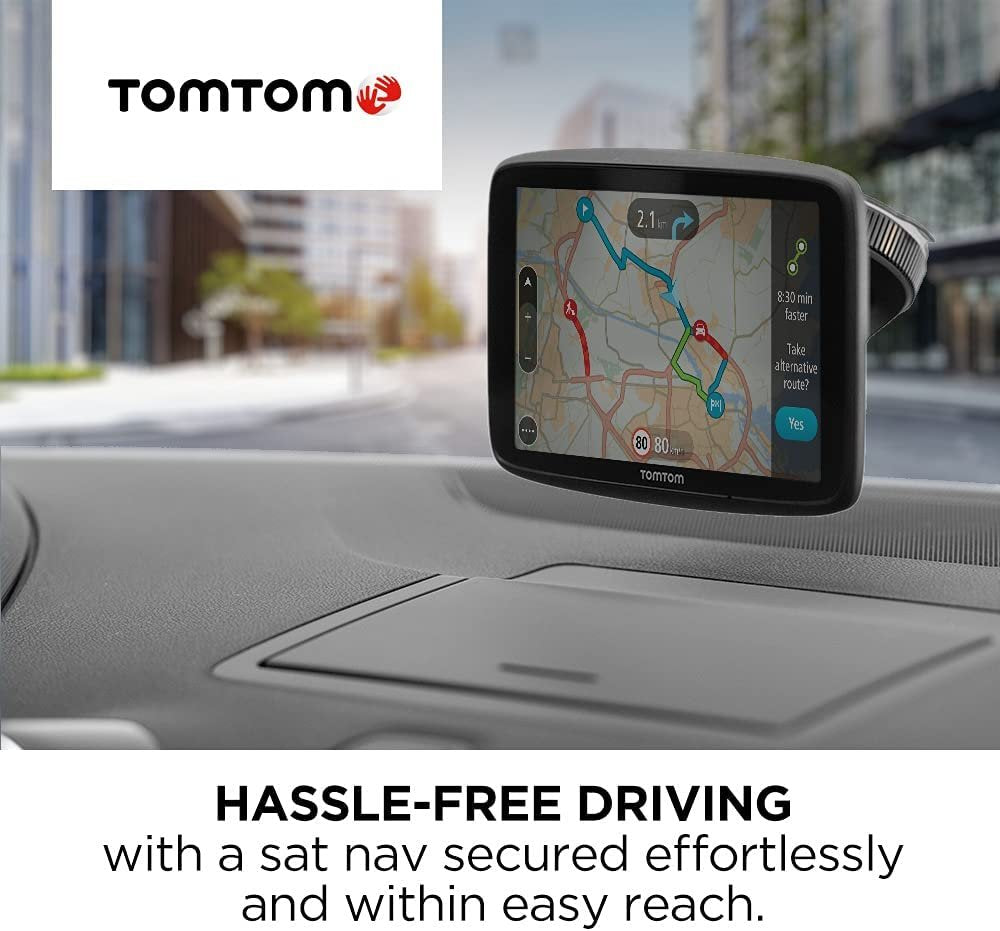 TomTom Sat Nav Windscreen Mount Click-and-Drive plus Car Charger and USB Cable