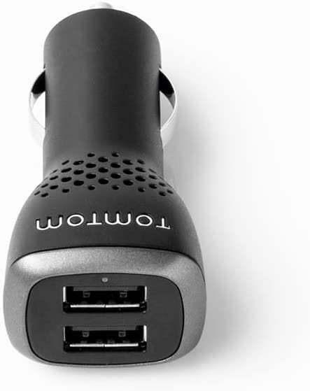 TomTom High Speed Dual Car Charger, 2.4A per port for all TomTom Sat Navs - Cables are not included