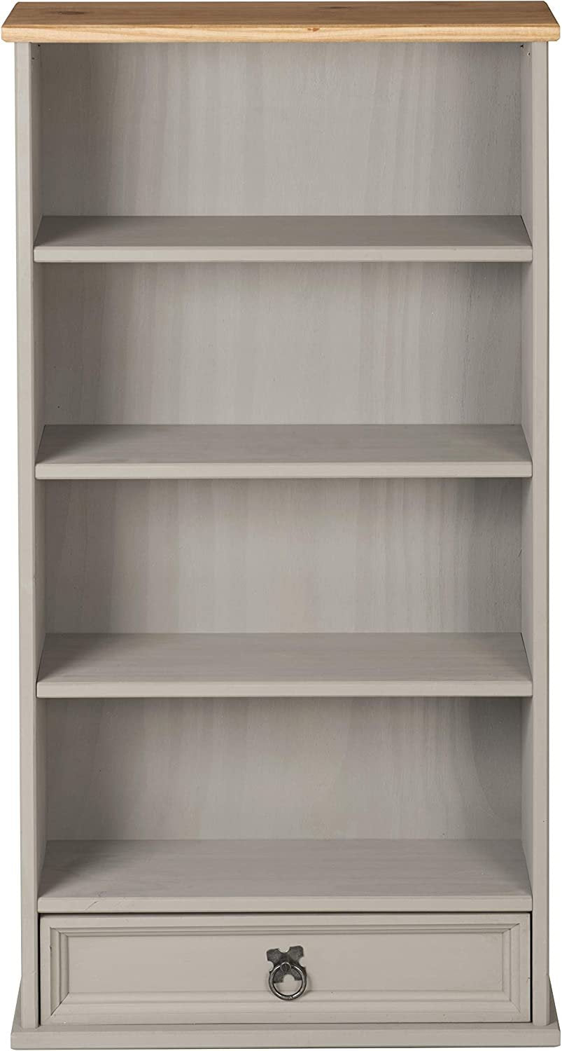 Corona Grey 1 Drawer Bookcase DVD/CD Rack