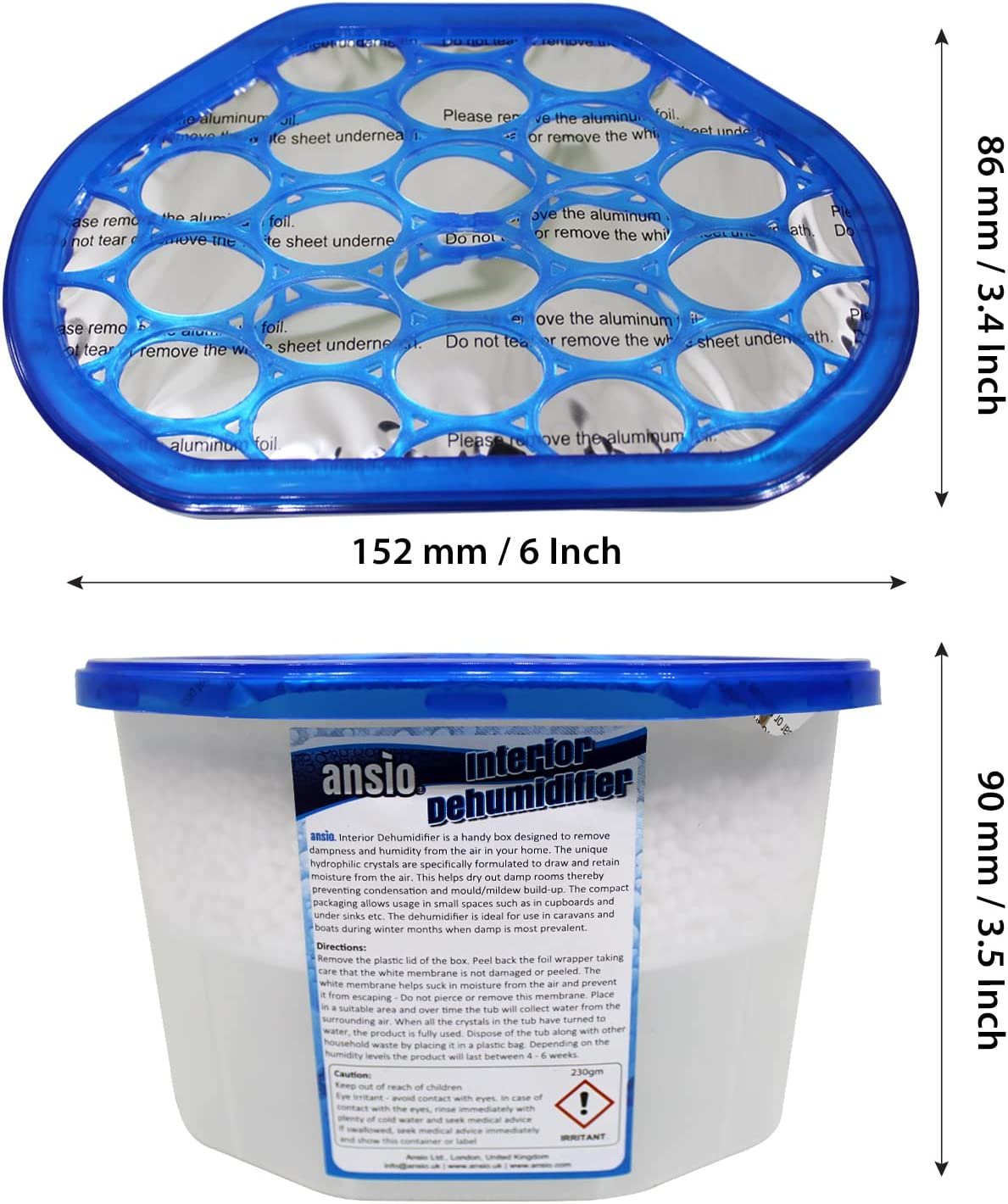 5 Pack Dehumidifier 500ml Condensation Remover Moisture Absorber