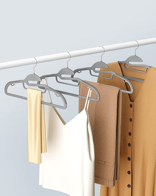 20 Pack Coat Hangers, S-Shaped Opening, Non-Slip