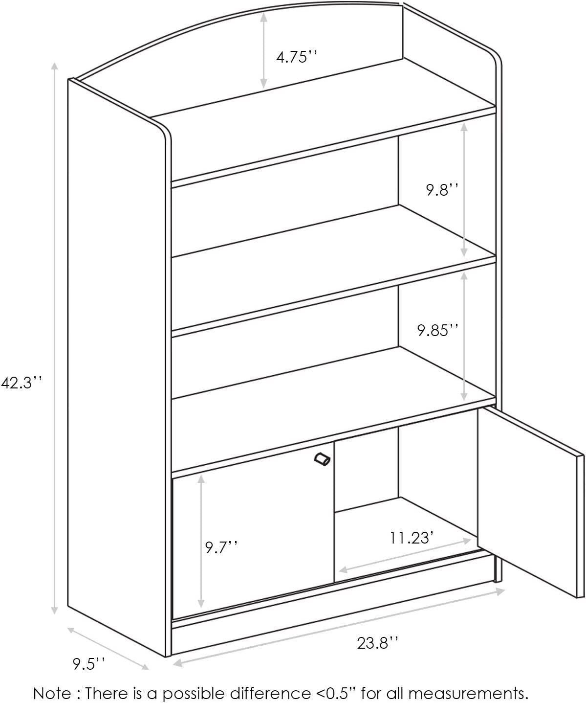 Bookcases, Storage with Cabinet, Wood, Pink/ Blue, one size