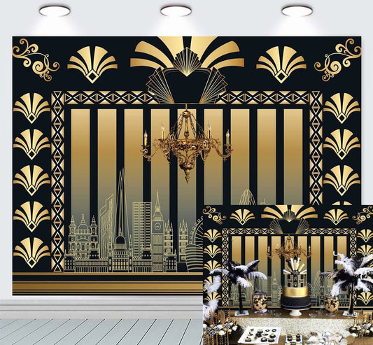 Themed Backdrop Art Decor 1920s The Great Gatsby Themed Party Adult Birthday