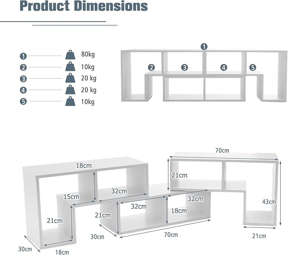 NEW! TV Stand for TVs up to 65" Adjustable TV Cabinet FREE SHIPPING